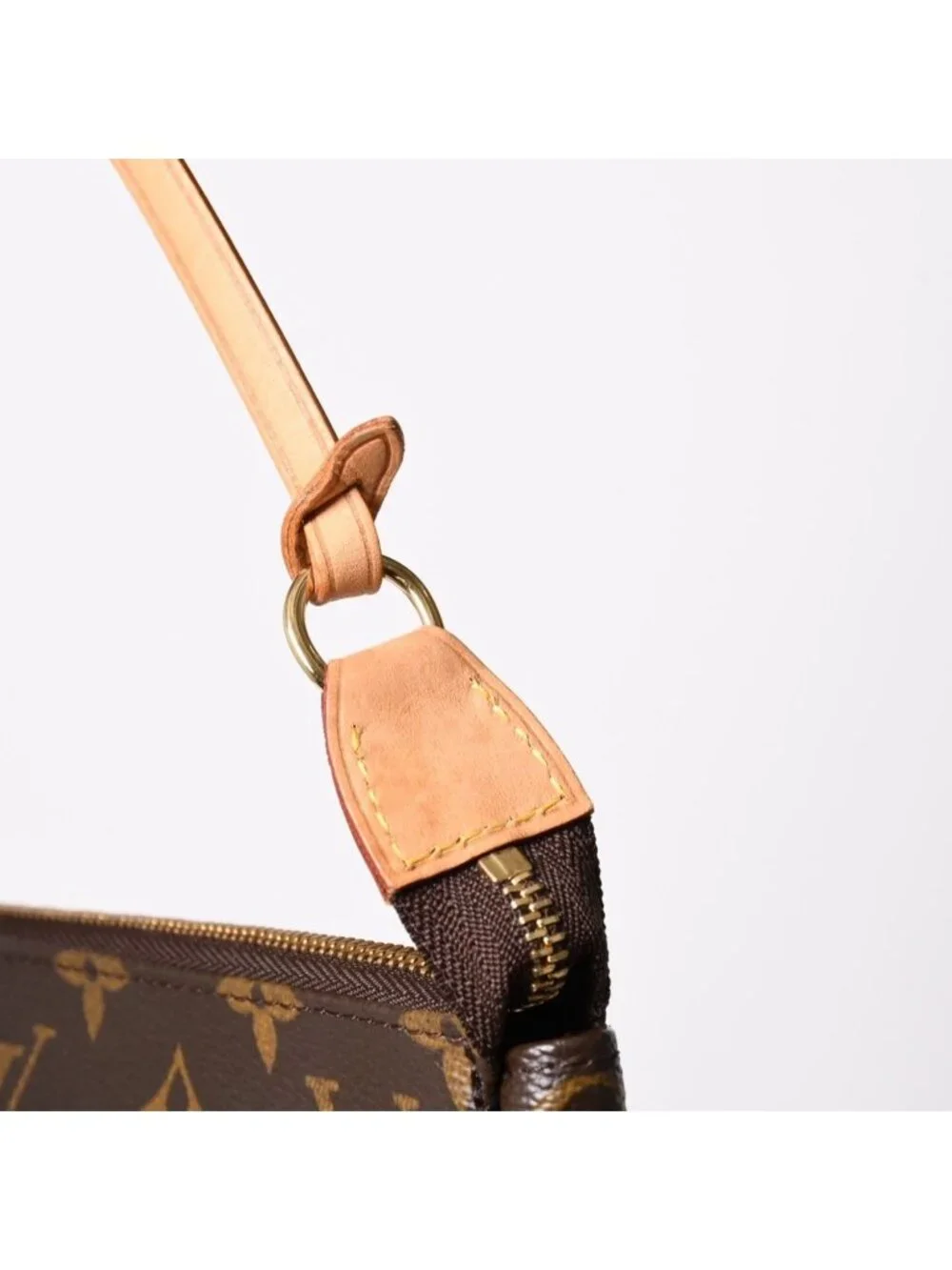 Louis Vuitton Pochette Accessoires Pouch Monogram Brown Leather